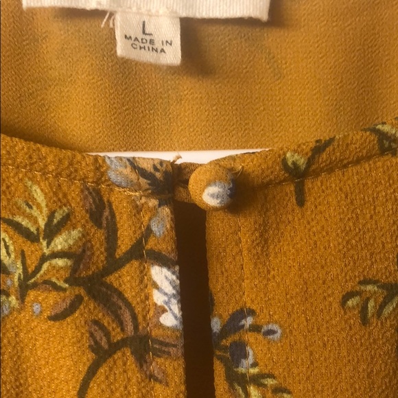 SOLD❗️Skirt Society• Rebecca Floral Mustard Dress• - Picture 5 of 5